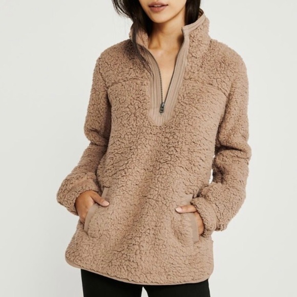 Abercrombie Soft Af Sherpa Pullover 